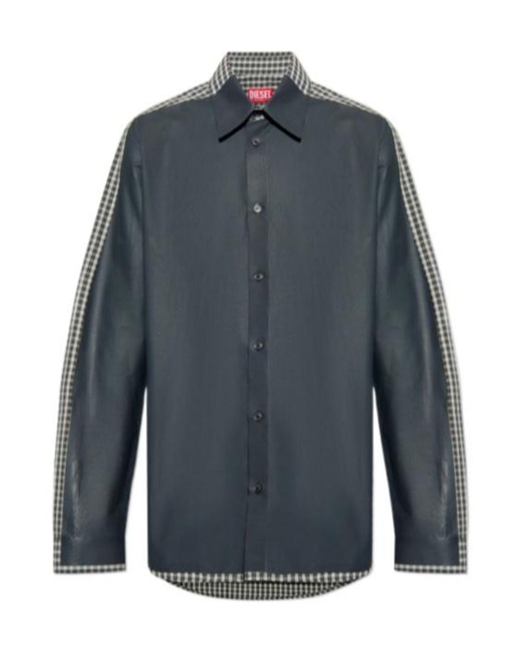 DIESEL Blue S-Bolt Checked Long-Sleeved Shirt for men