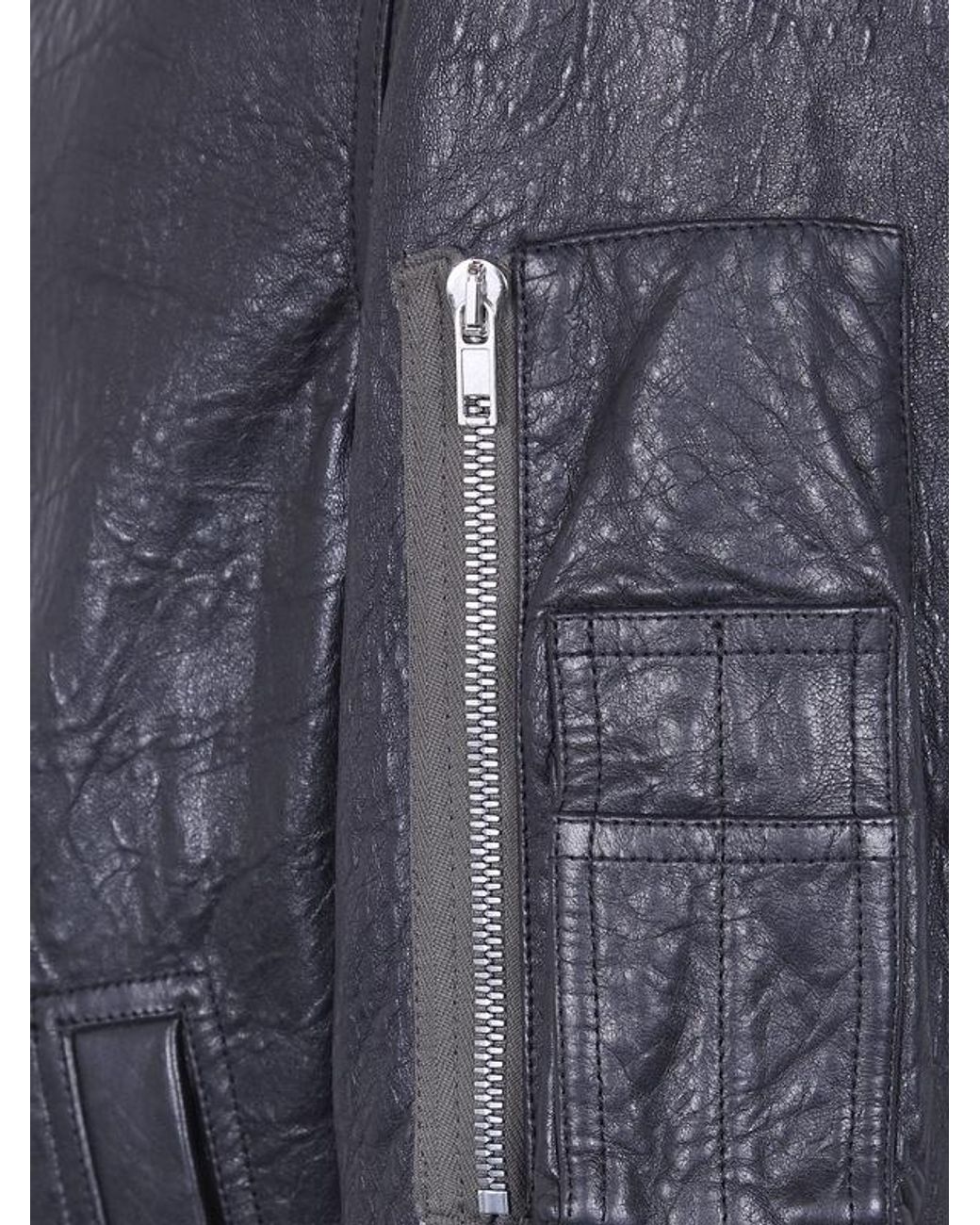 Rick Owens Black Temple Classic Flight Jacket for men