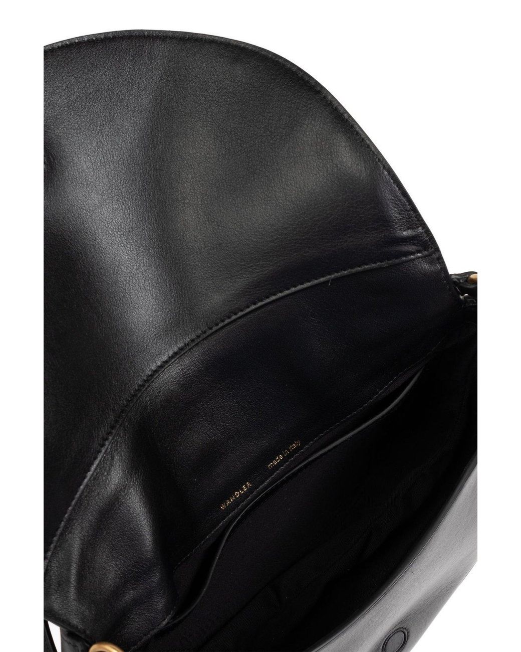 Wandler Black Kate Logo Stamp Large Shoulder Bag