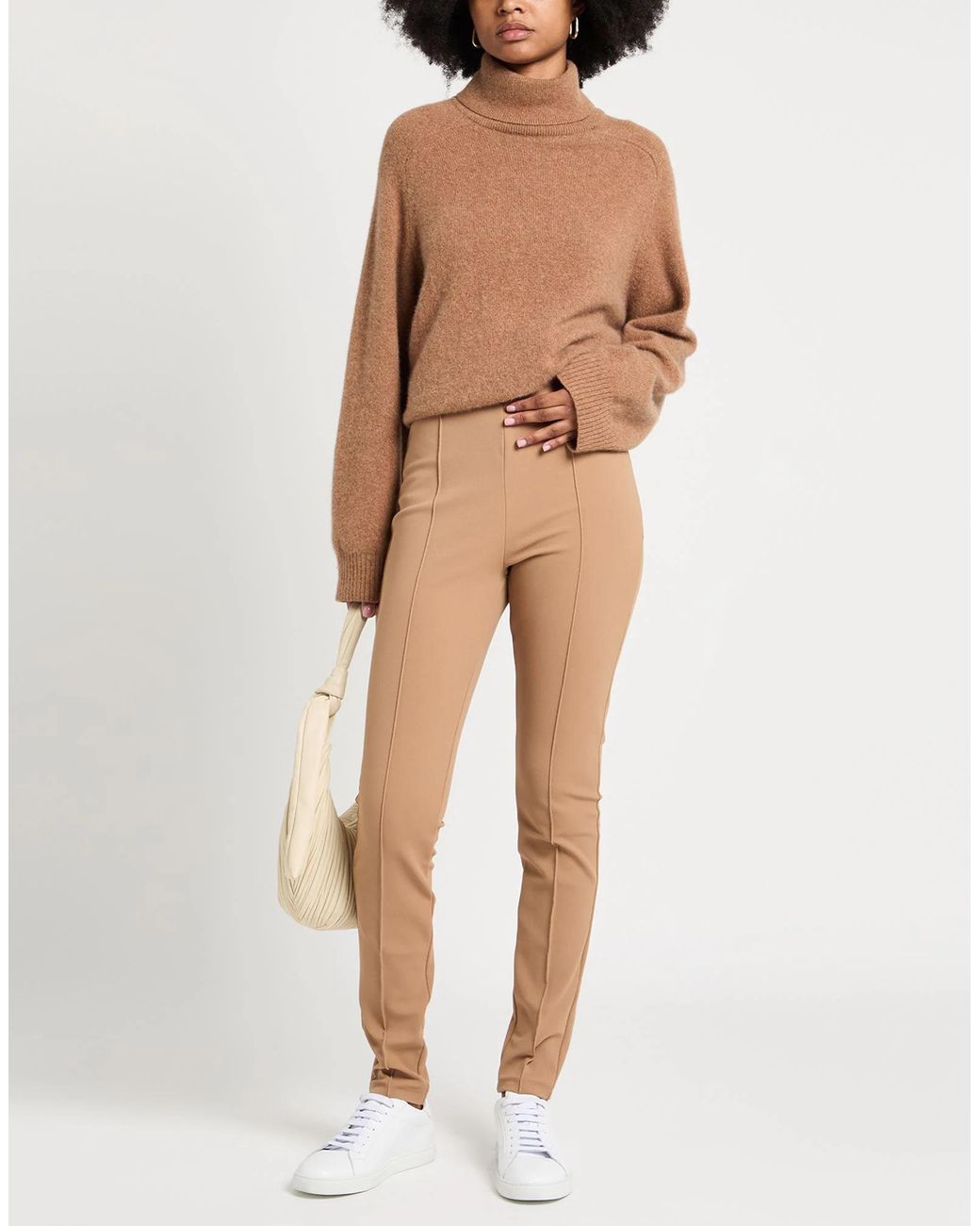 Max Mara Natural Plain Colour Casual Trousers