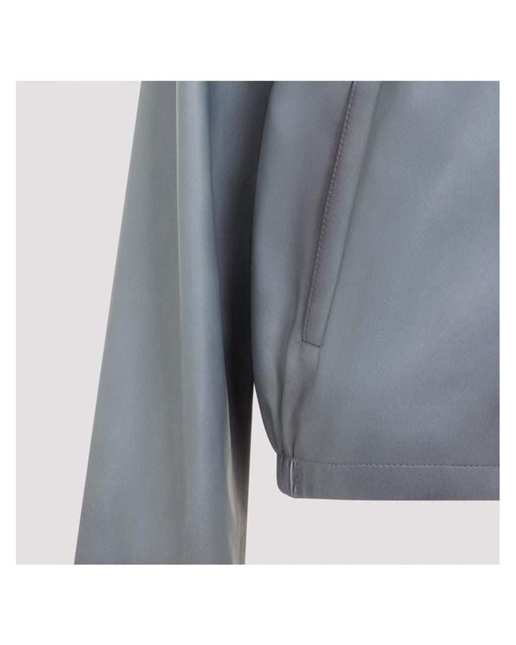 Miu Miu Blue Nappa Leather Jacket