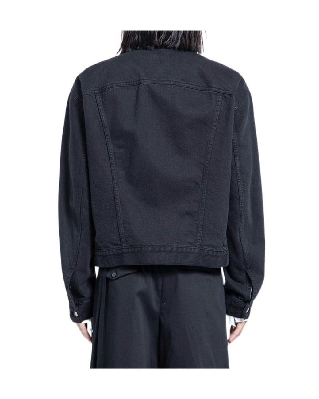 Ann Demeulemeester Blue Long-Sleeved Denim Jacket for men