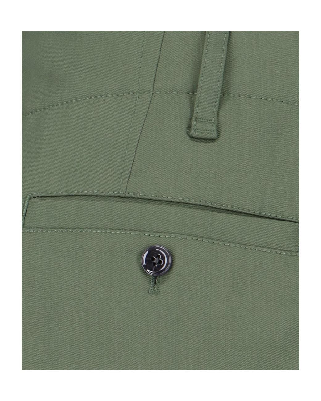 Lemaire Green Pleated Tapered Leg Trousers for men