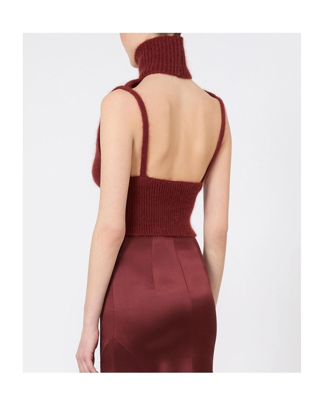 Max Mara Red Slim-Fitting Mohair Jumper