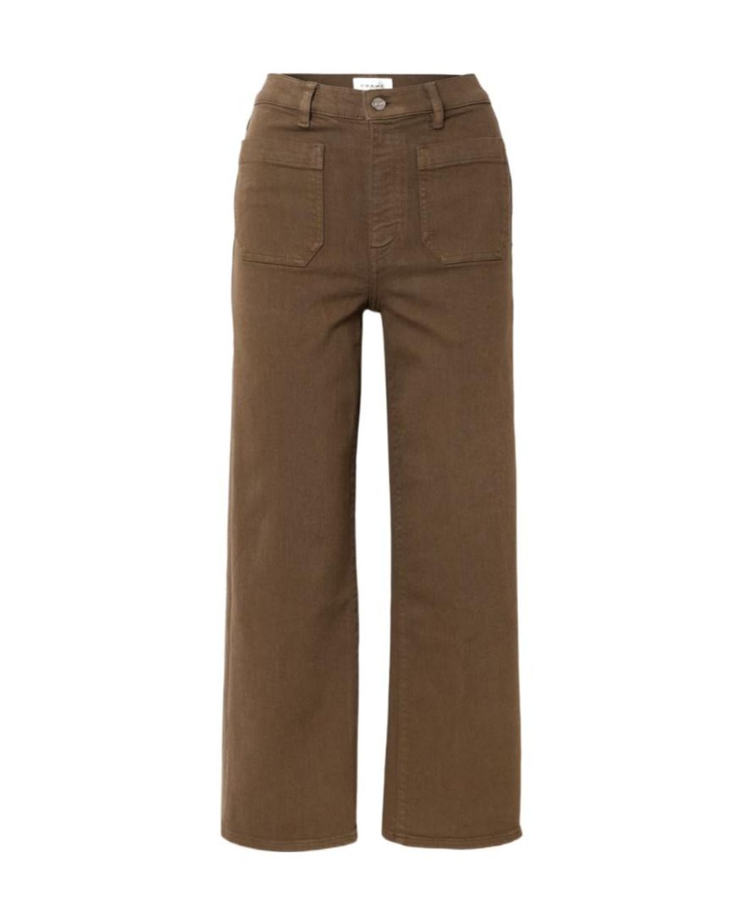 FRAME Brown Casual Pants With Belt Loops