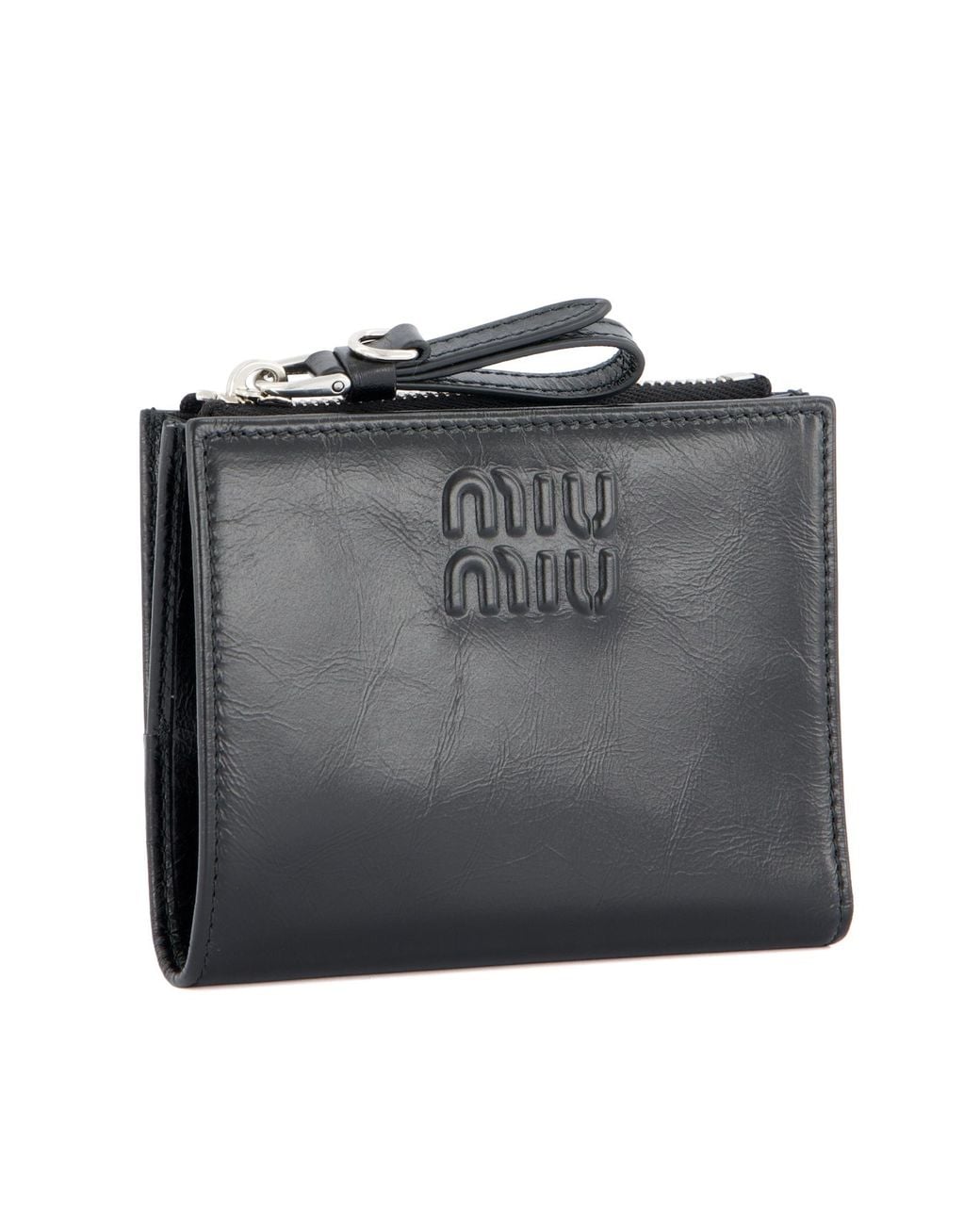 Miu Miu Black Logo Leather Wallet