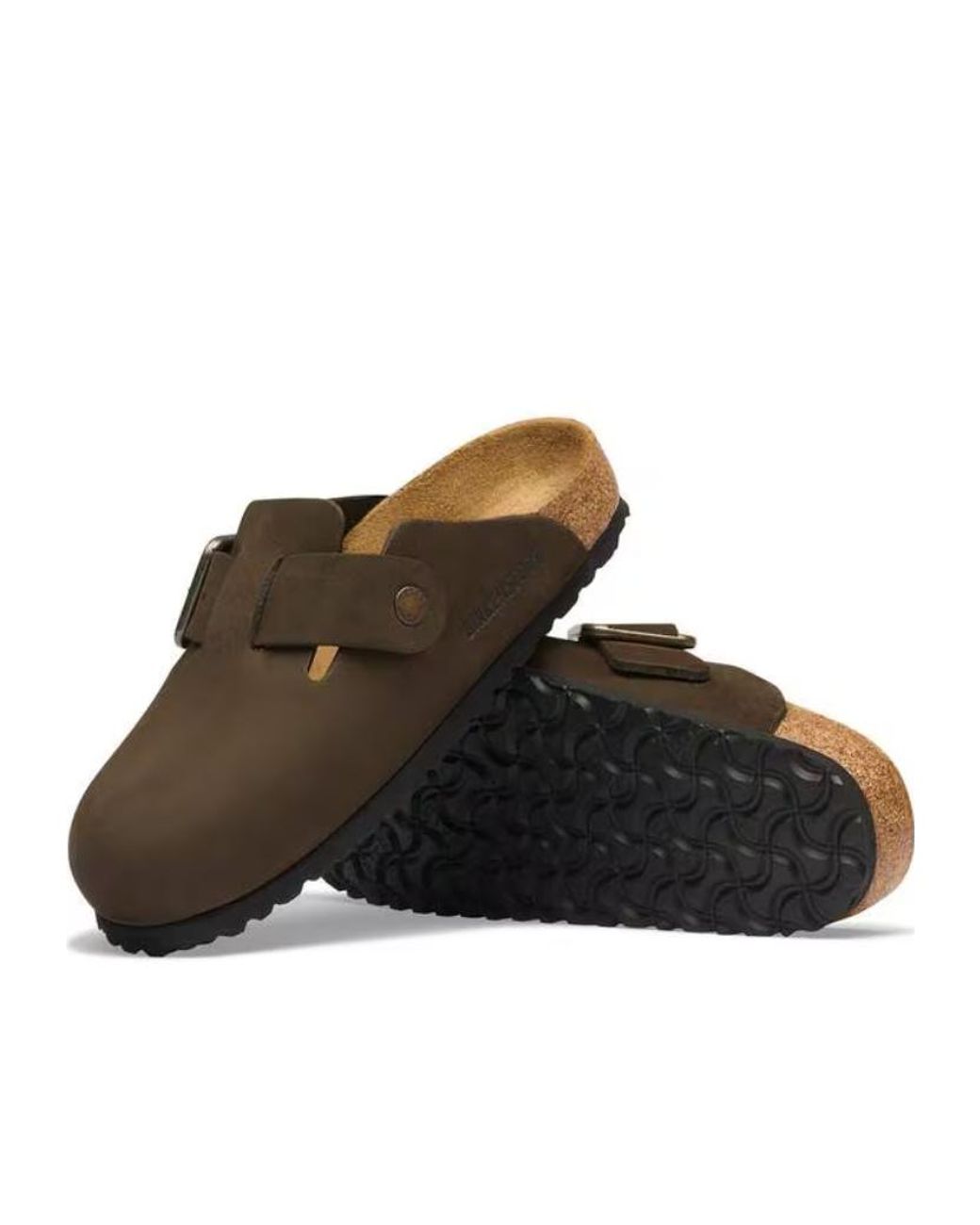 Birkenstock Brown Boston Buckled Clogs for men