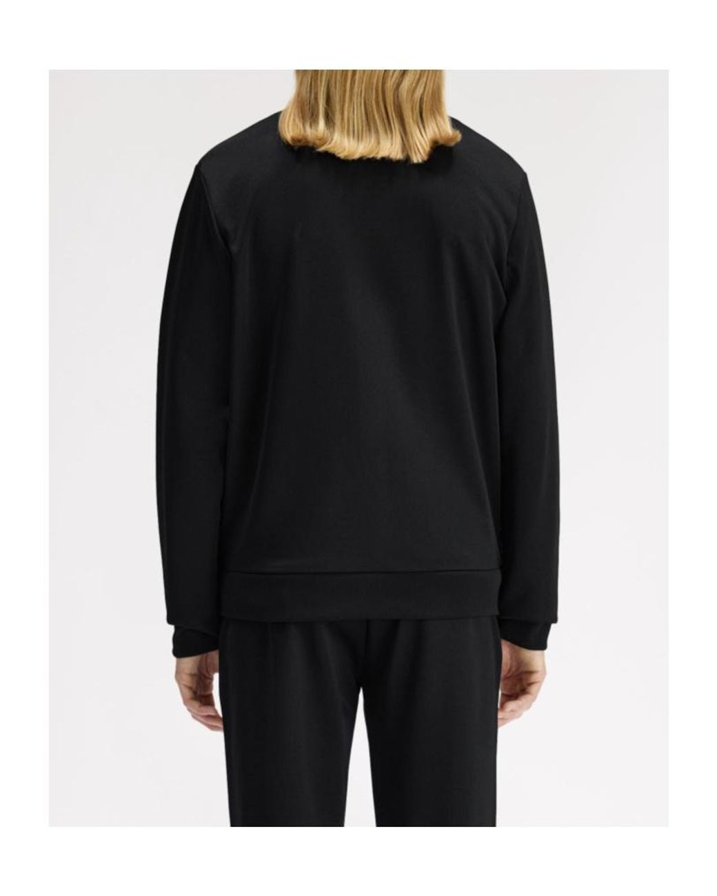 Fred Perry Black Stripe Tape Track Jacket for men