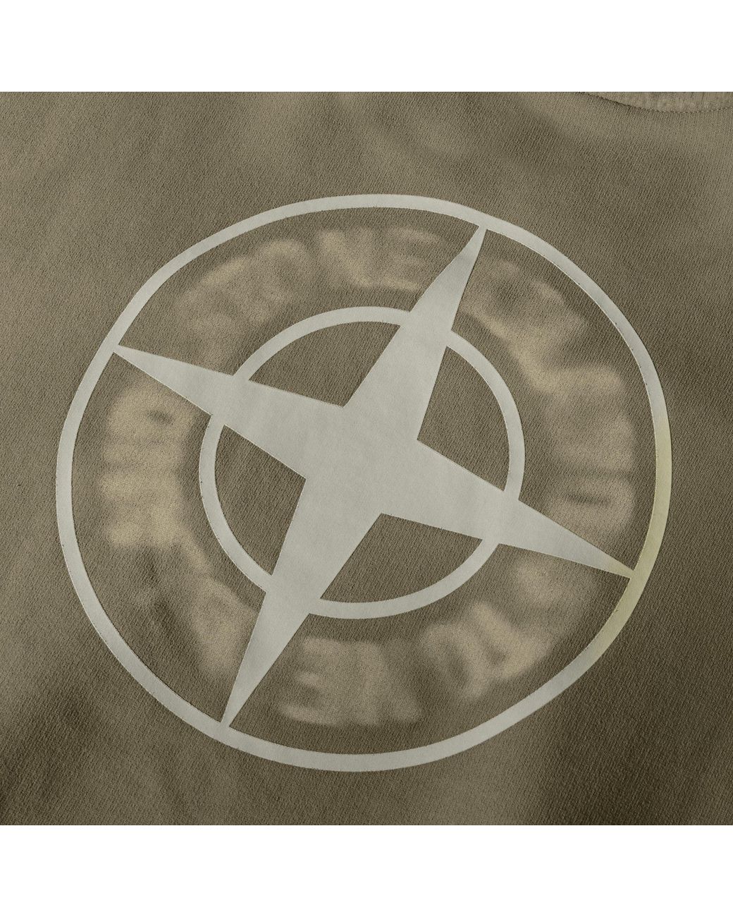 Stone Island Green Khaki Crewneck Loose Sweatshirt for men