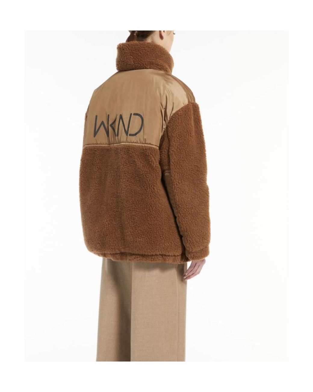 Weekend by Maxmara Brown Logo Down Jacket