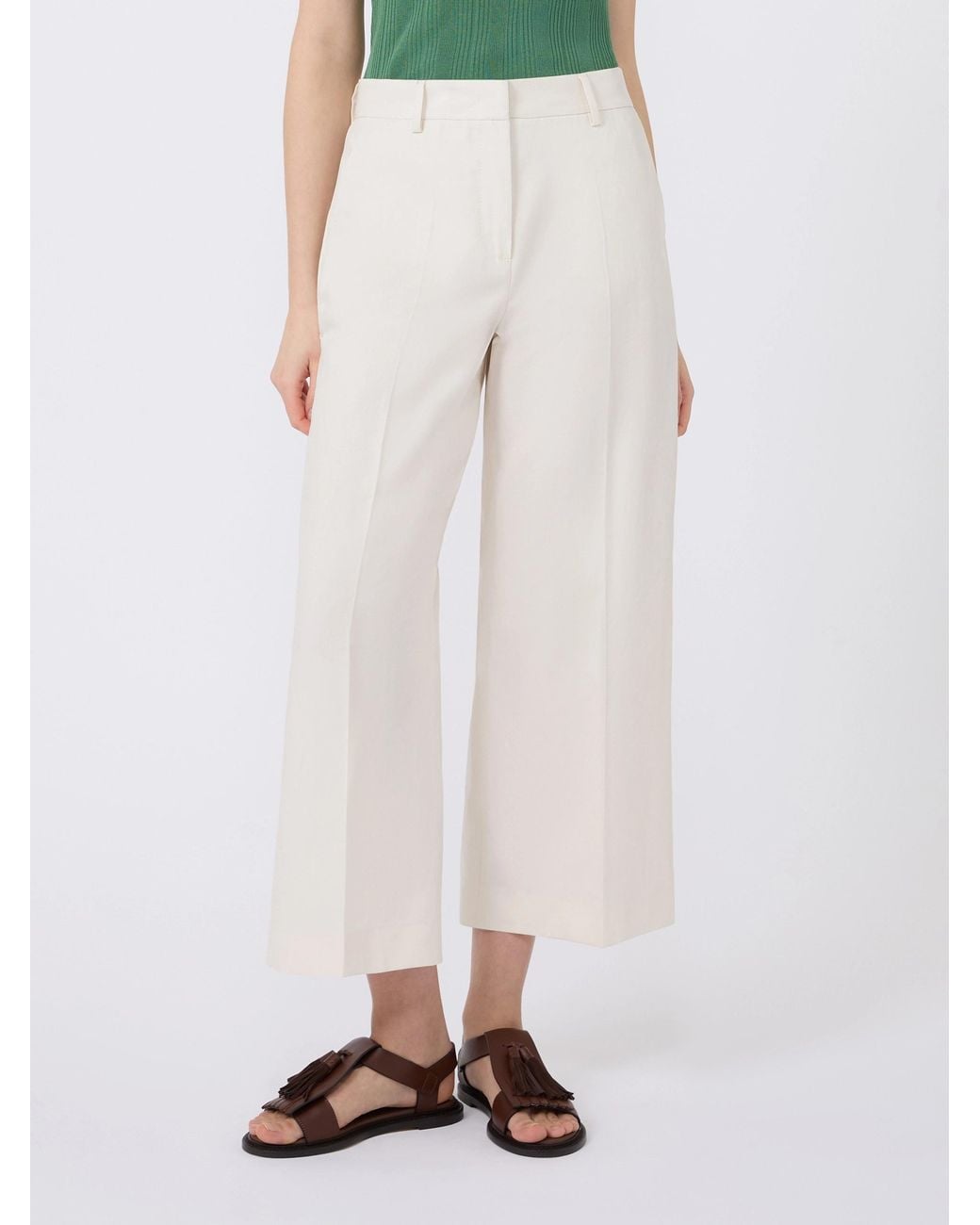 Weekend by Maxmara White Wide-Leg Trousers
