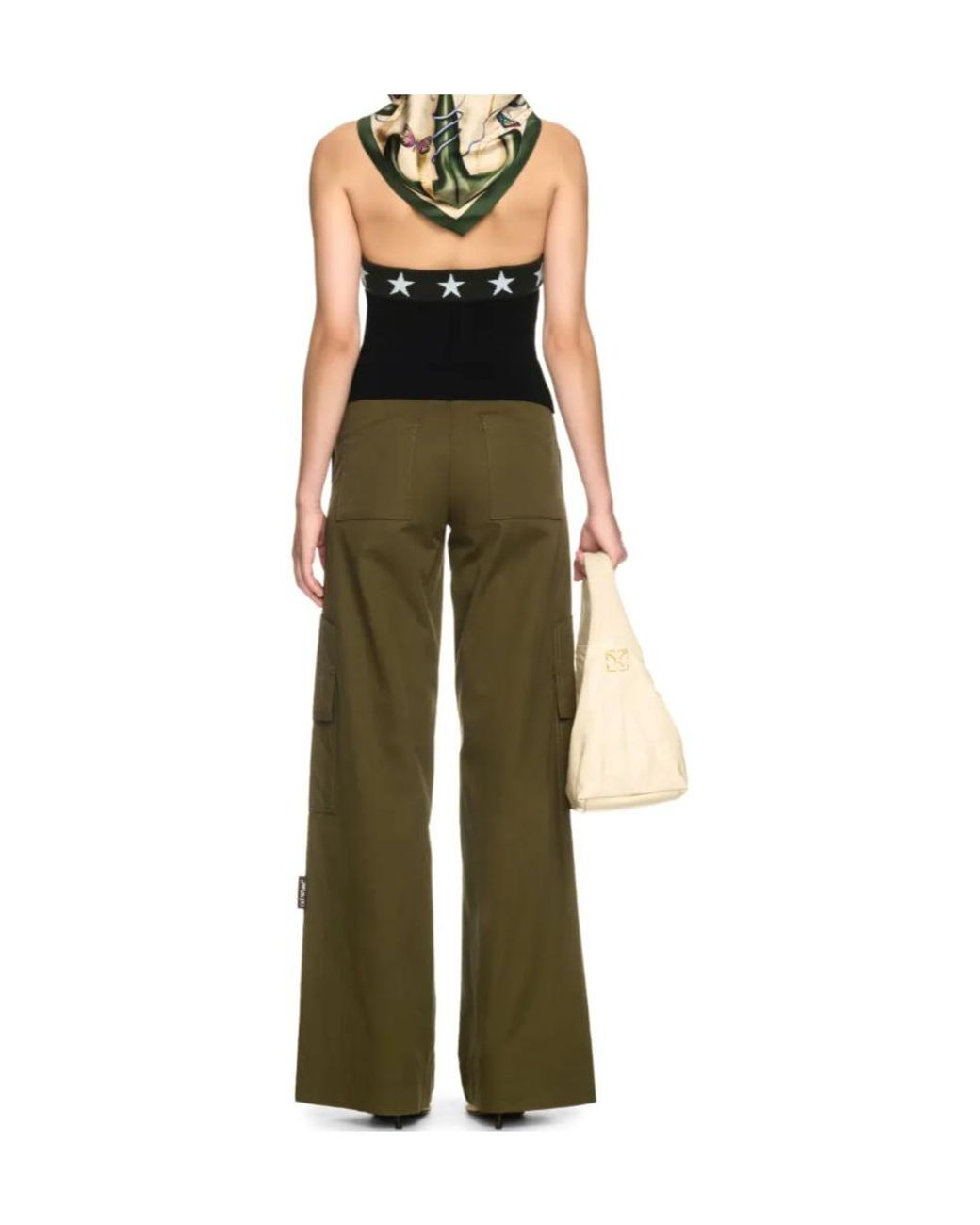 Off-White c/o Virgil Abloh Green Toybox' Cotton Pants
