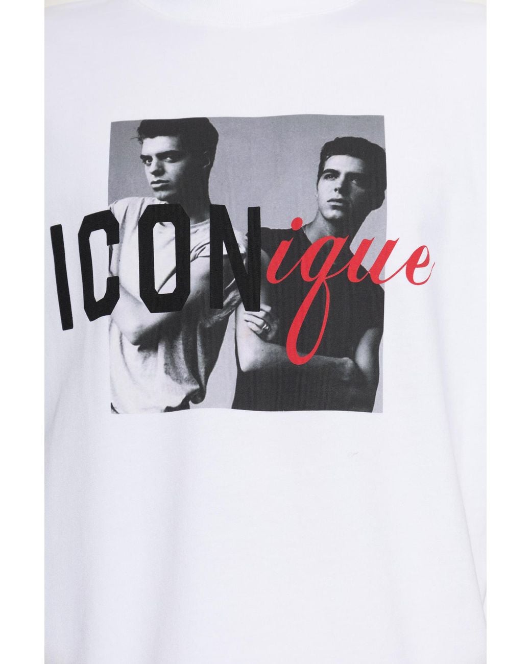 DSquared² White Iconique Graphic T-Shirt for men