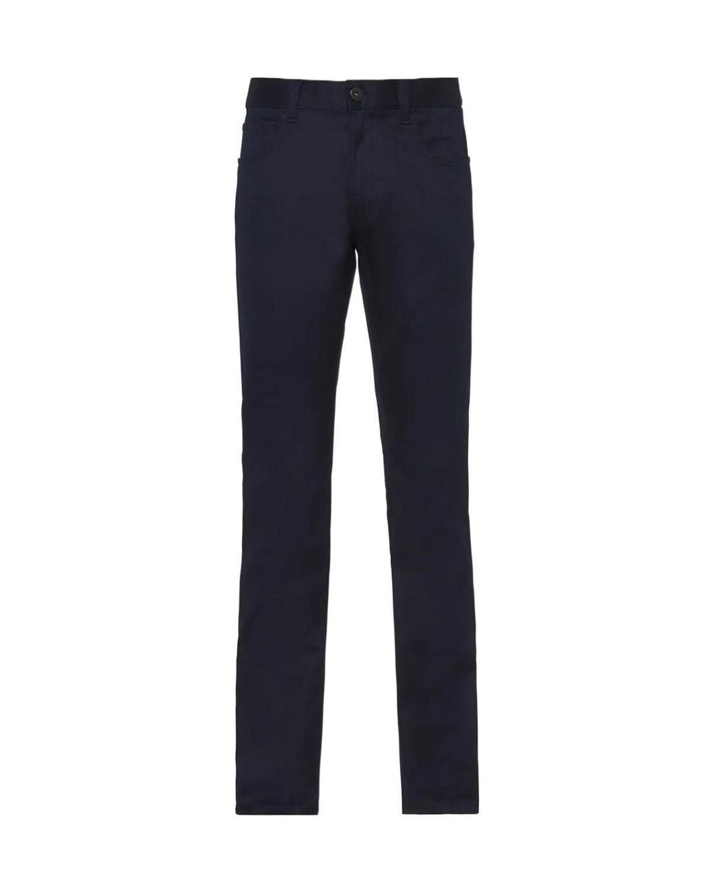 Prada Blue Stretch Drill Five-Pocket Trousers for men
