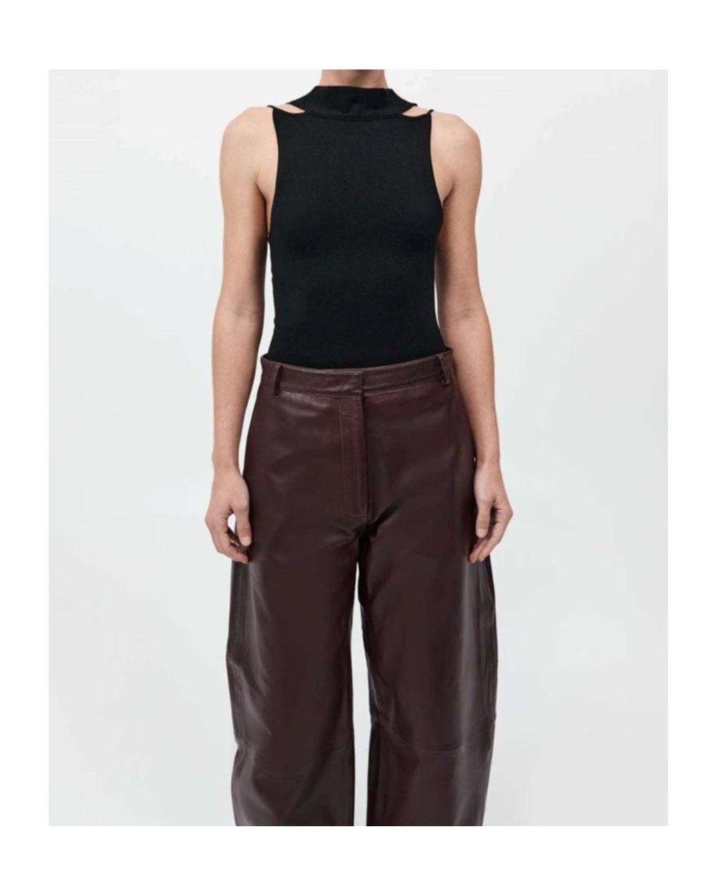 St. Agni Black Scarf Knitted Vest