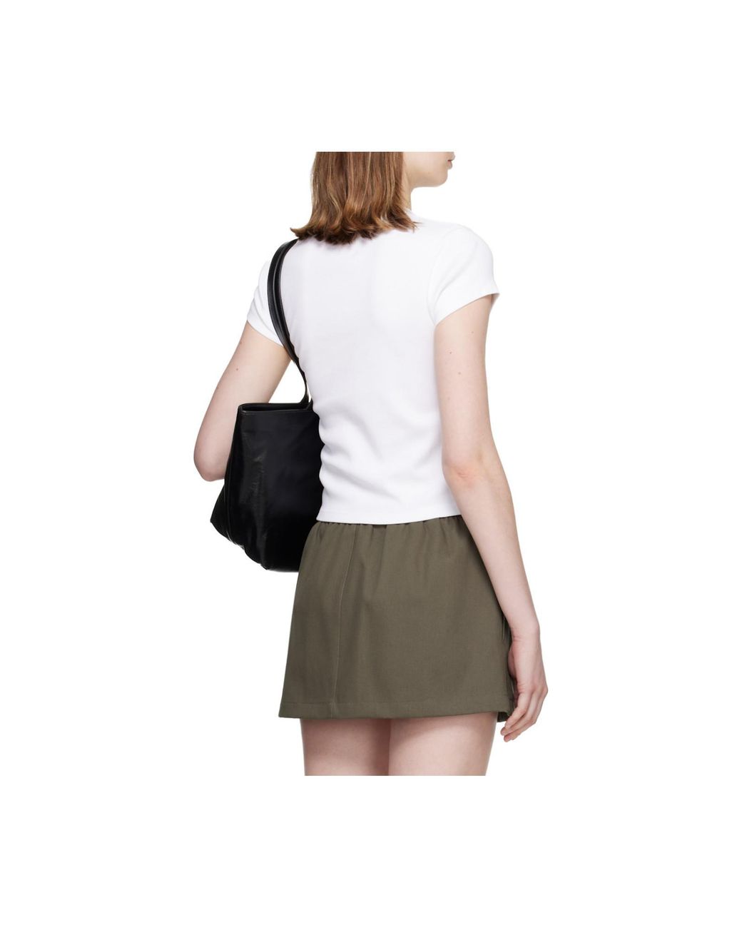 Alexander Wang White Logo-Embellished Crewneck T-Shirt