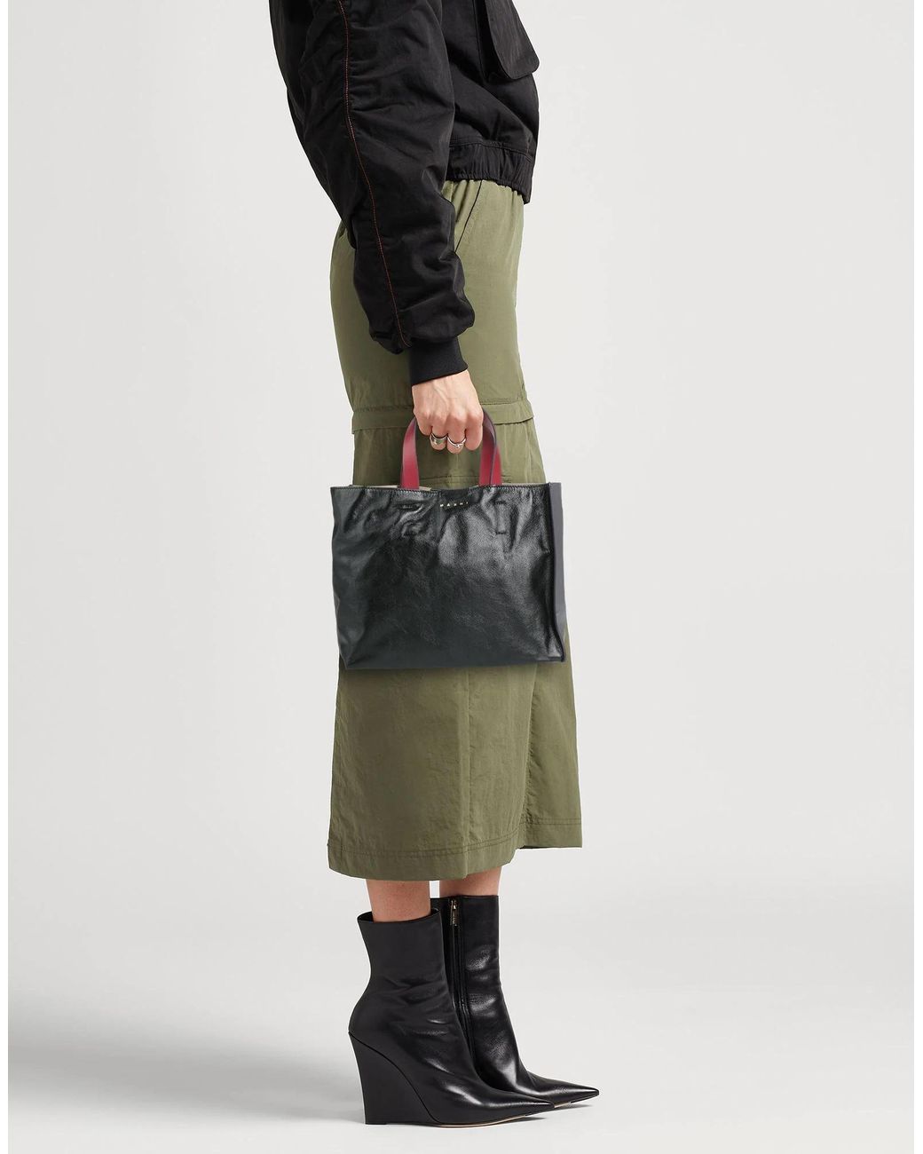 Marni Black Large Color-Block Handbag