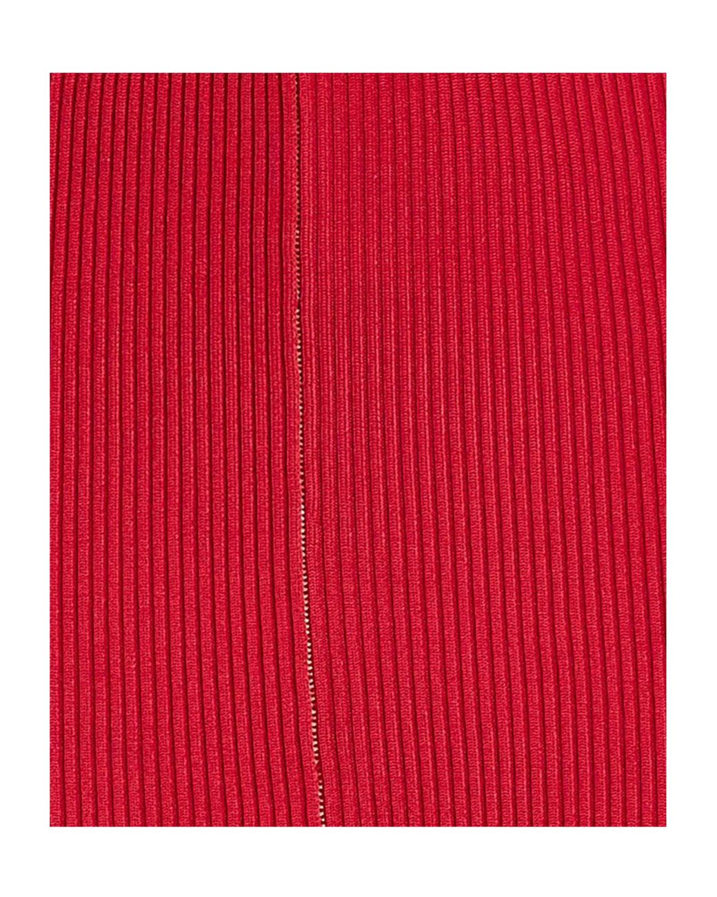 Marni Red Solid Color Knitted Bodycon Dress
