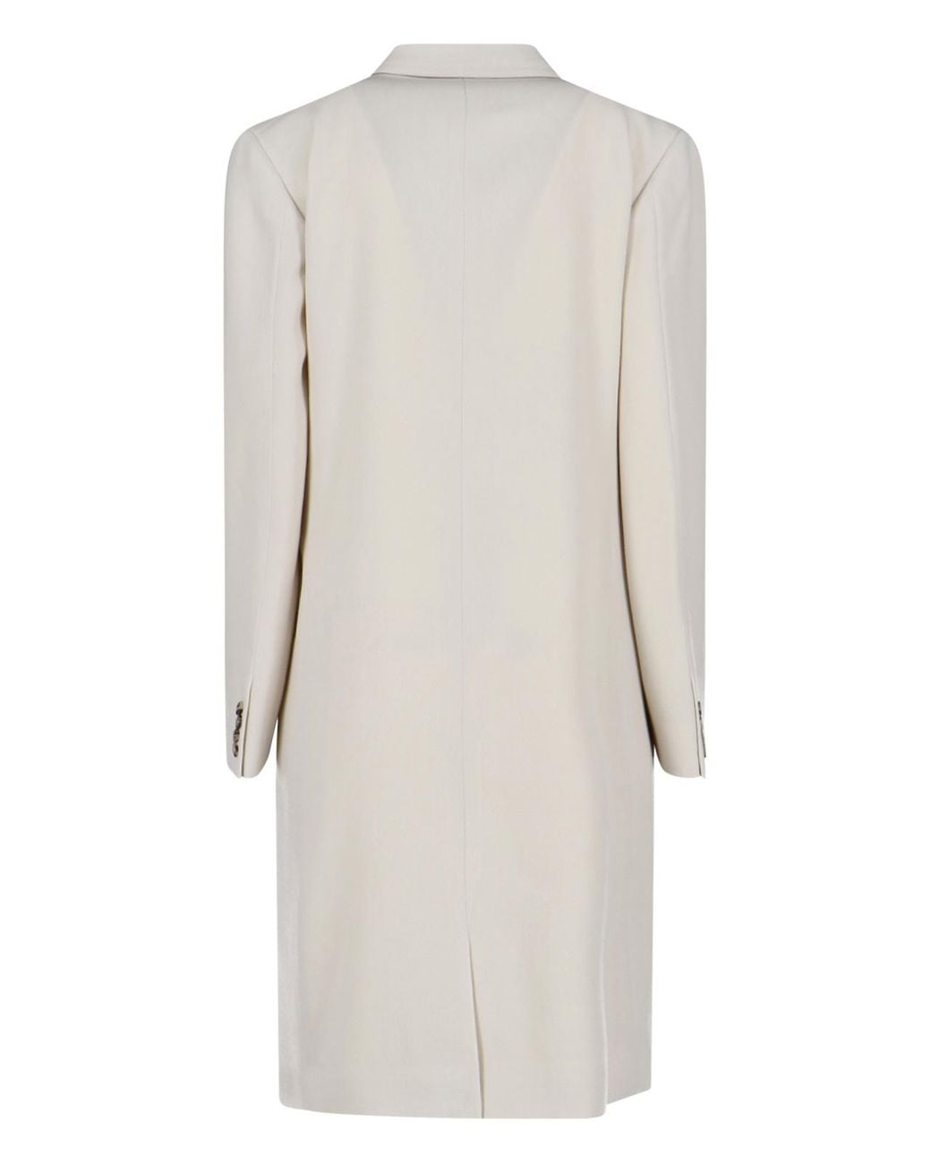 Calvin Klein White Evelyn Long Coat