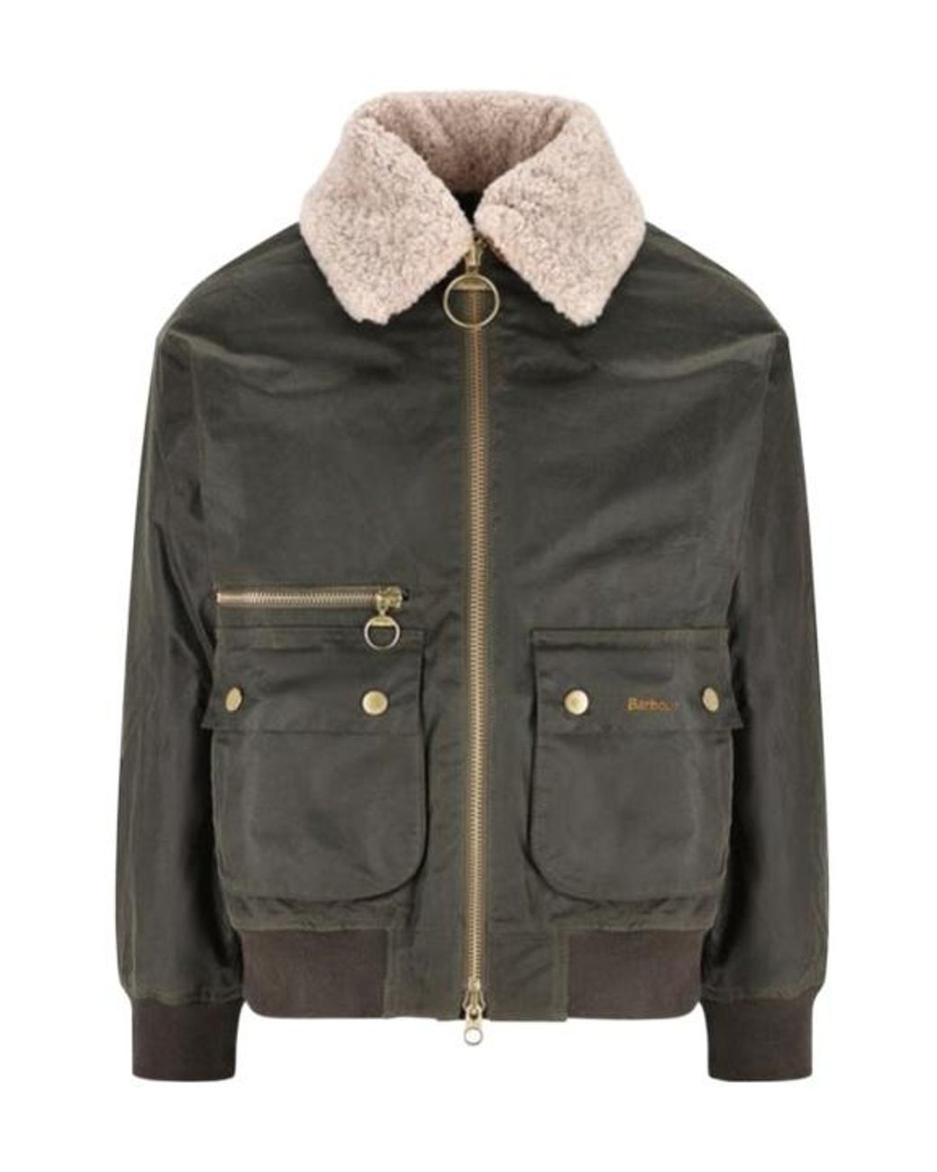 Barbour Green Long Sleeved Zip-Up Jacket