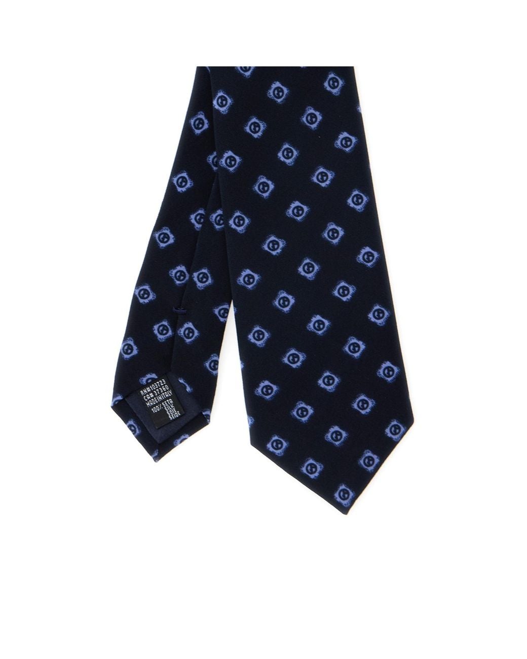 Giorgio Armani Blue All Over Logo Printed Tie for men