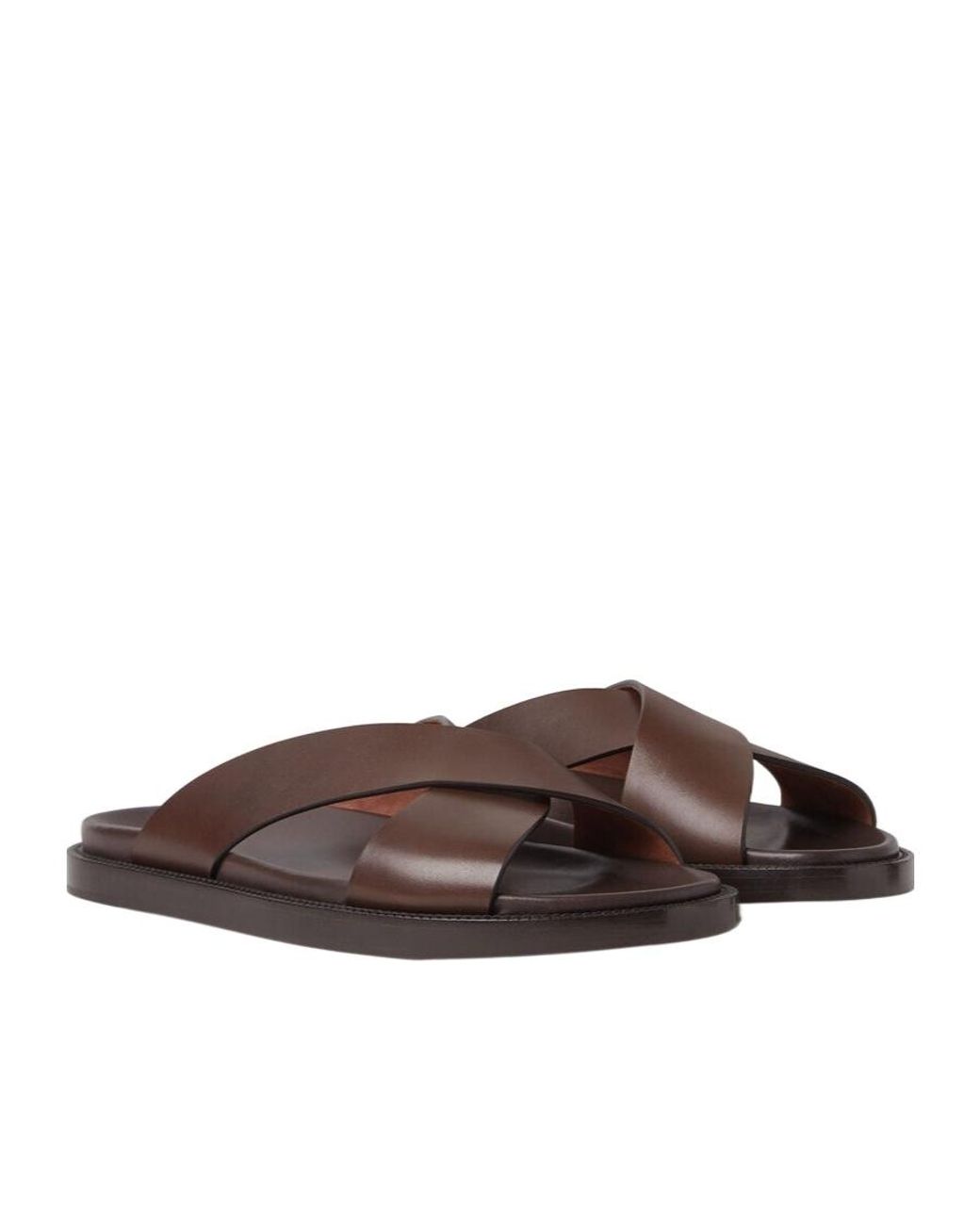 Loro Piana Brown Riviera Slide Walk for men
