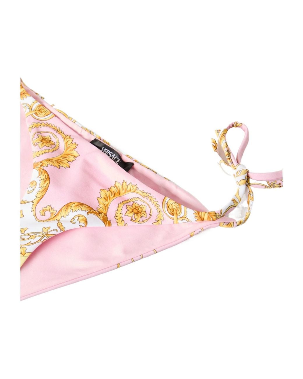 Versace White Tie Side Bikini Bottoms