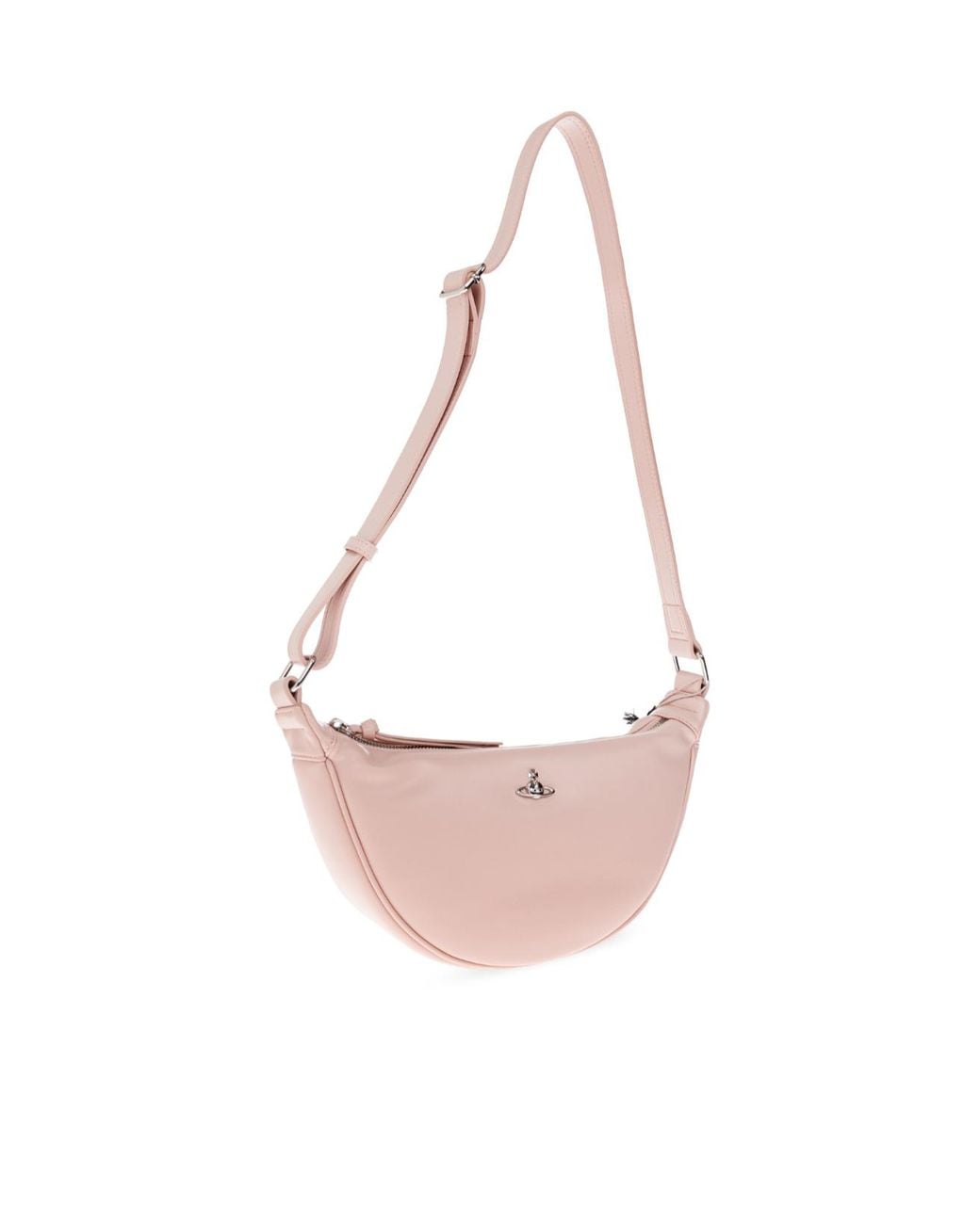 Vivienne Westwood Pink Lacey Curved Shoulder Bag