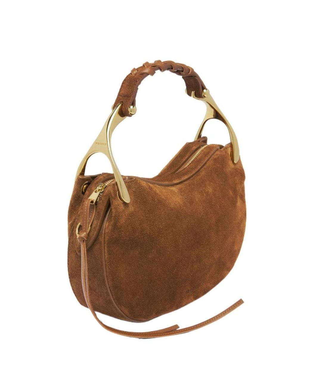 McQueen Brown Wishbone Mini Tote Bag