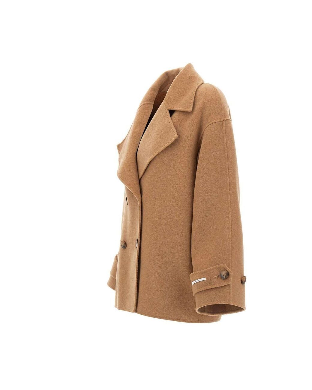 Marella Brown Deserto Cropped Double-Breasted Coat