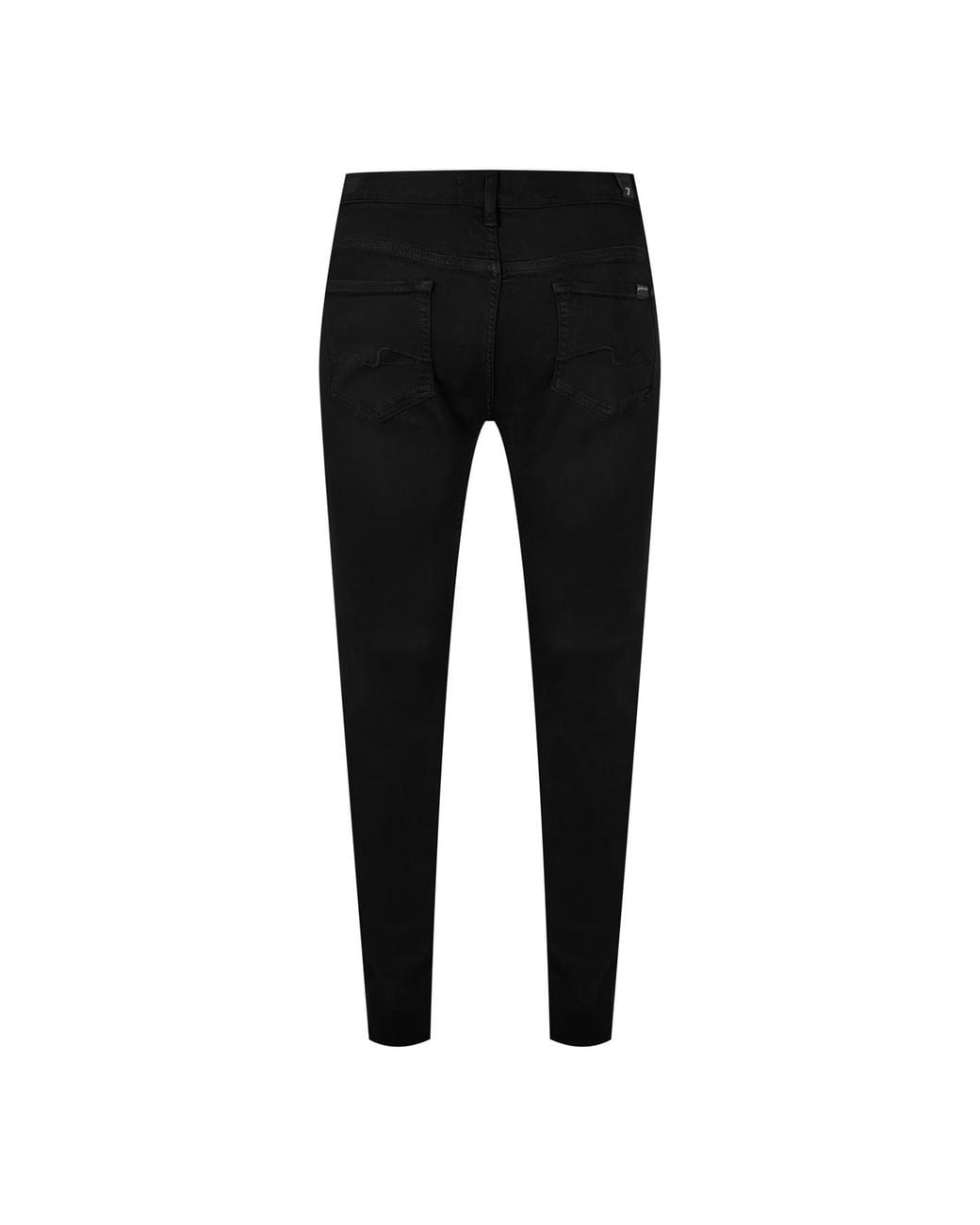7 For All Mankind Black Tapered Jeans for men