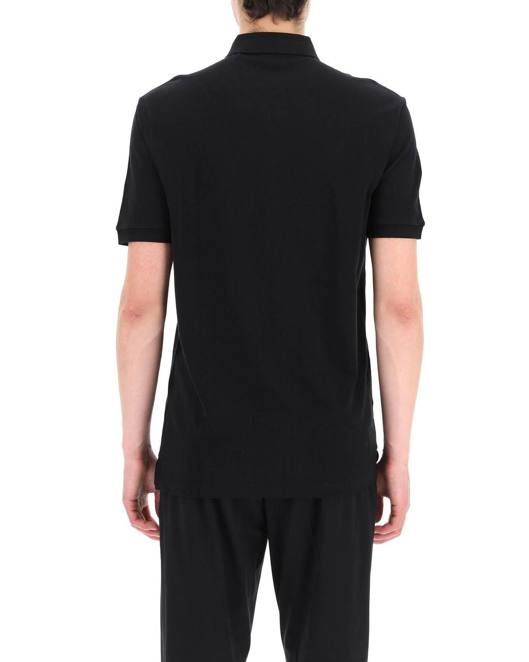 Boss Black Hugo Logo Patch Slim-Fit Polo Shirt for men