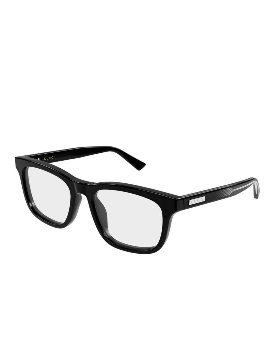 Gucci White Rectangle Eyeglasses for men