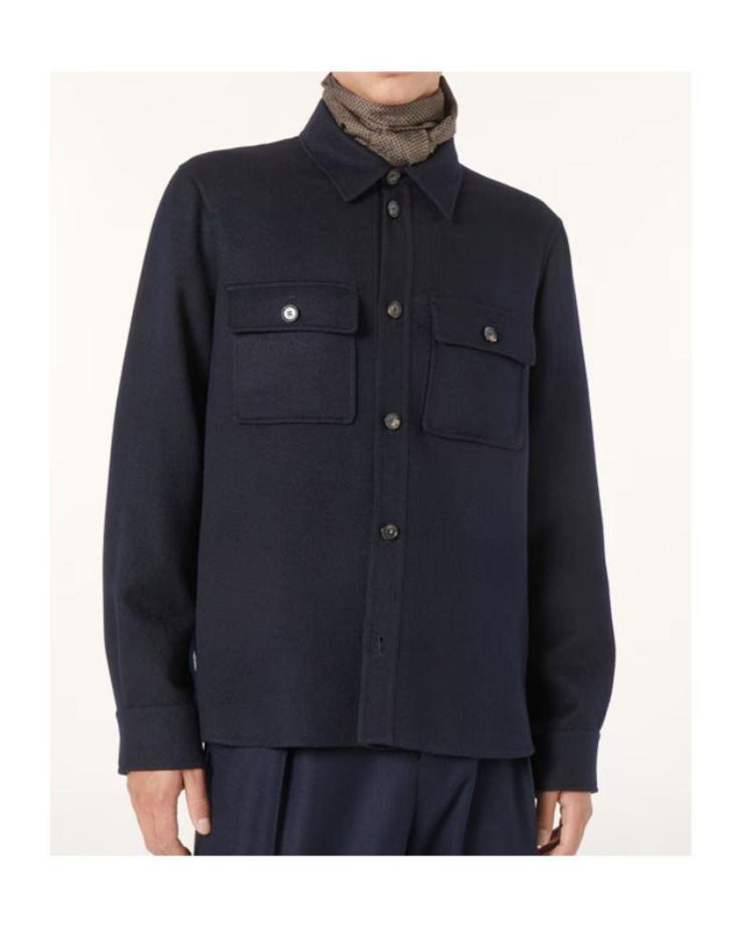 Loro Piana Blue Jim Overshirt for men
