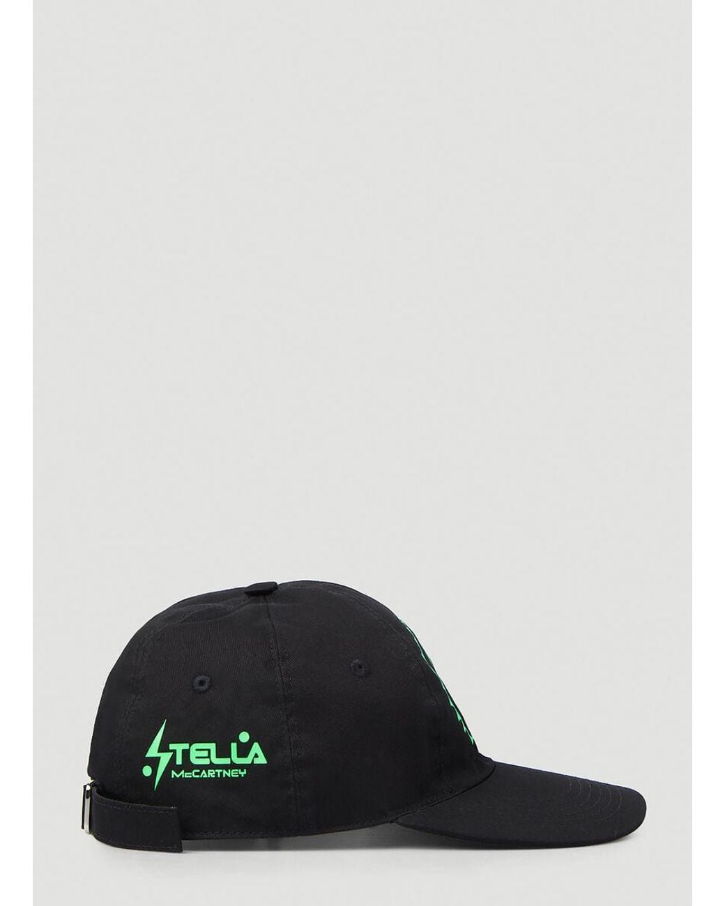 Stella McCartney Black Logo Print Baseball Cap for men