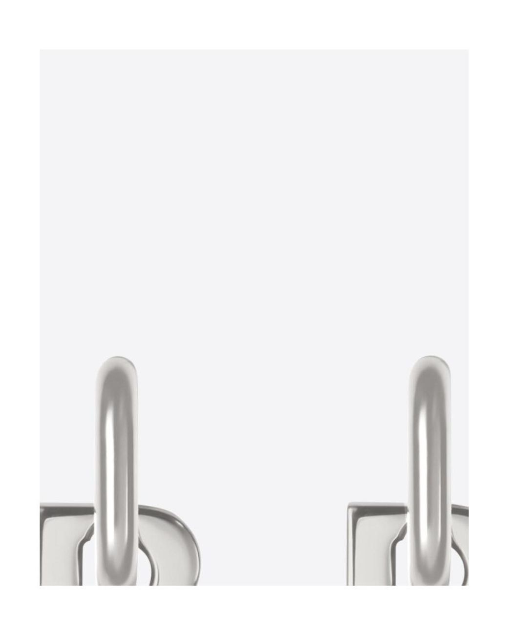 Balenciaga White B Chain Xs Earrings