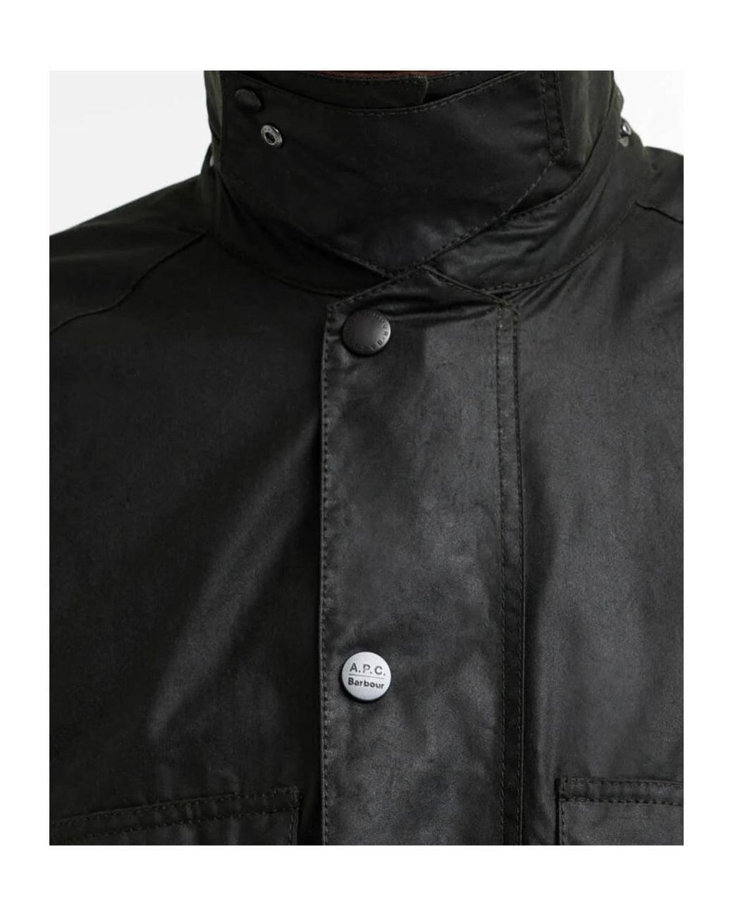 Barbour Black X A.P.C. Sugarlump Bedale Long Waxed Jacket for men