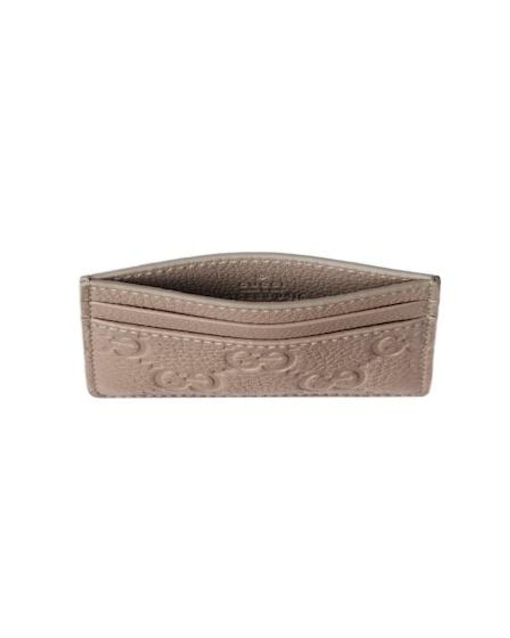 Gucci Gray Gg Emblem Card Case