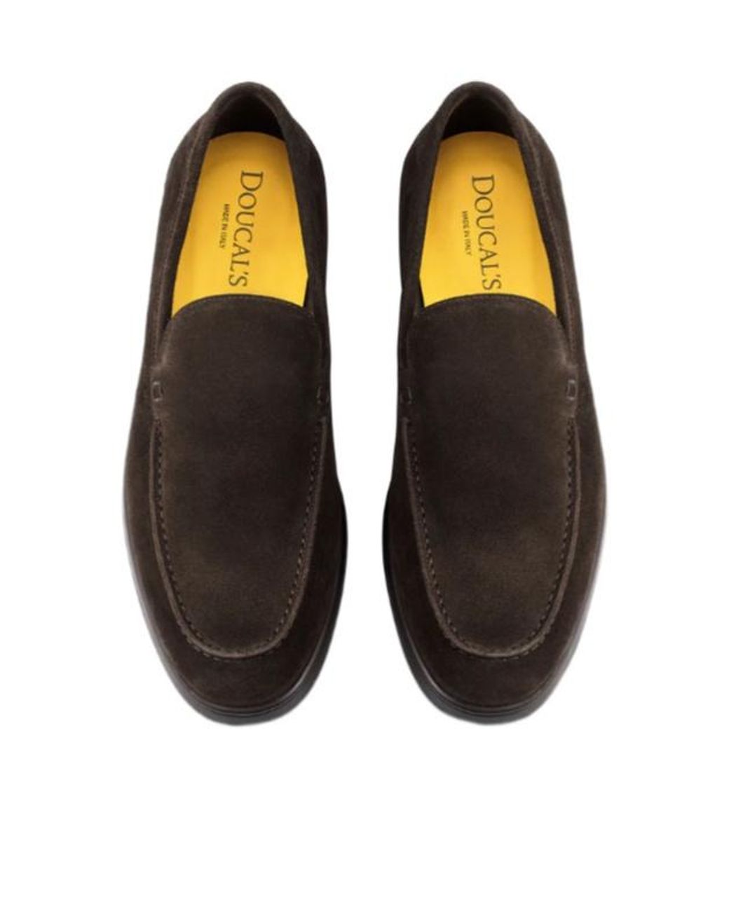 Doucal's Brown Round Toe Loafers for men