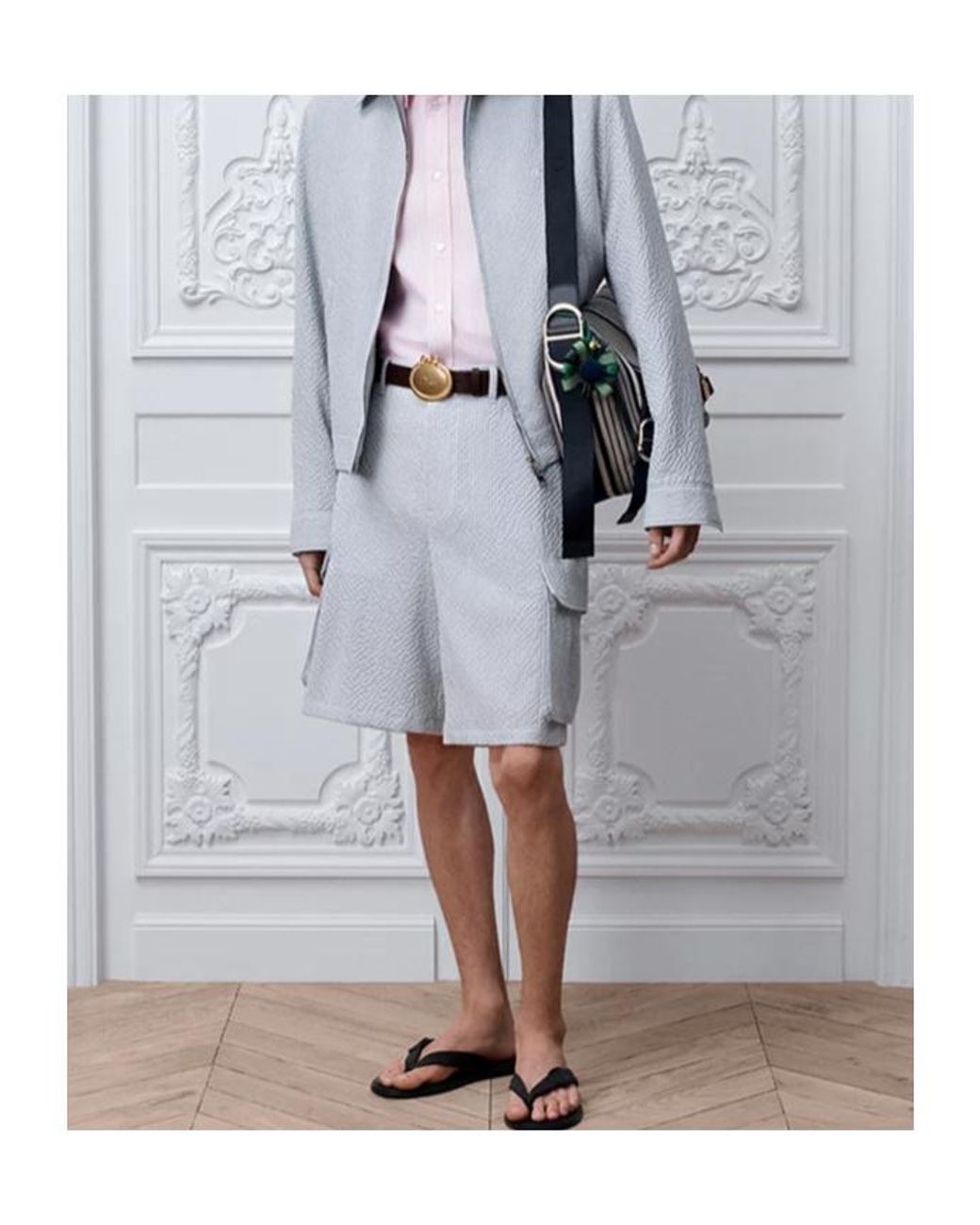 Dior Gray Iviera Cargo Shorts for men