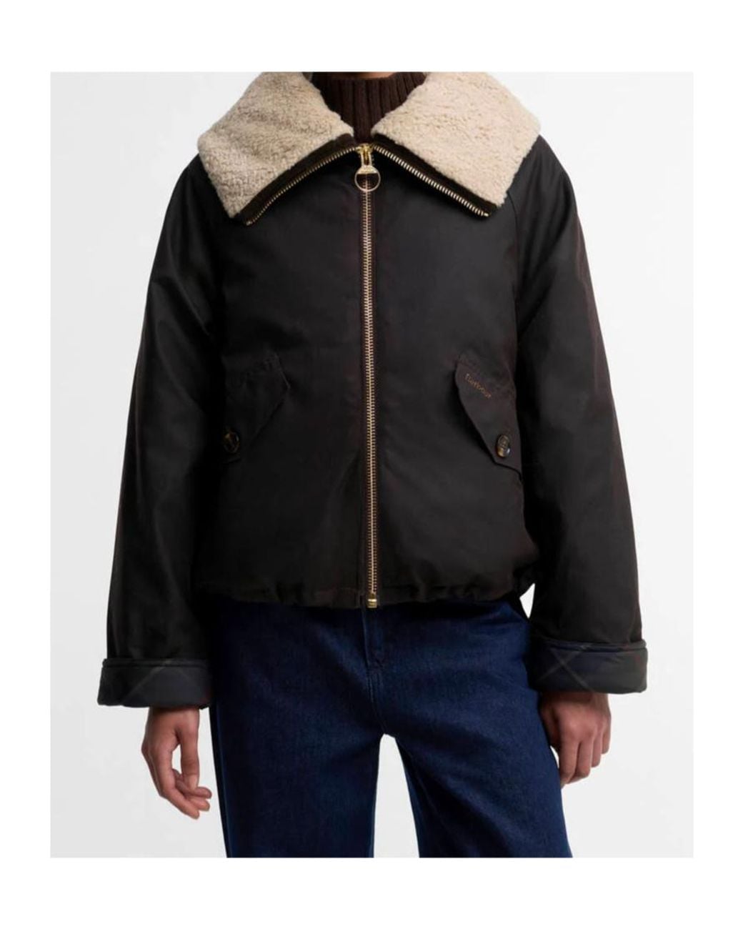 Barbour Black Mary Waxed Jacket