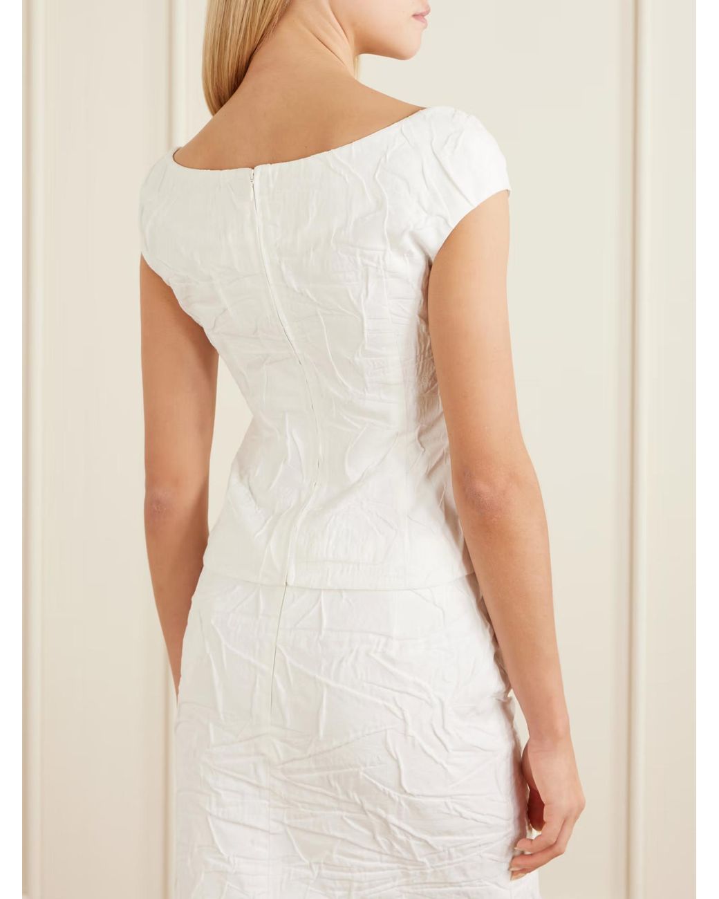 ShuShu/Tong White Pleated Top