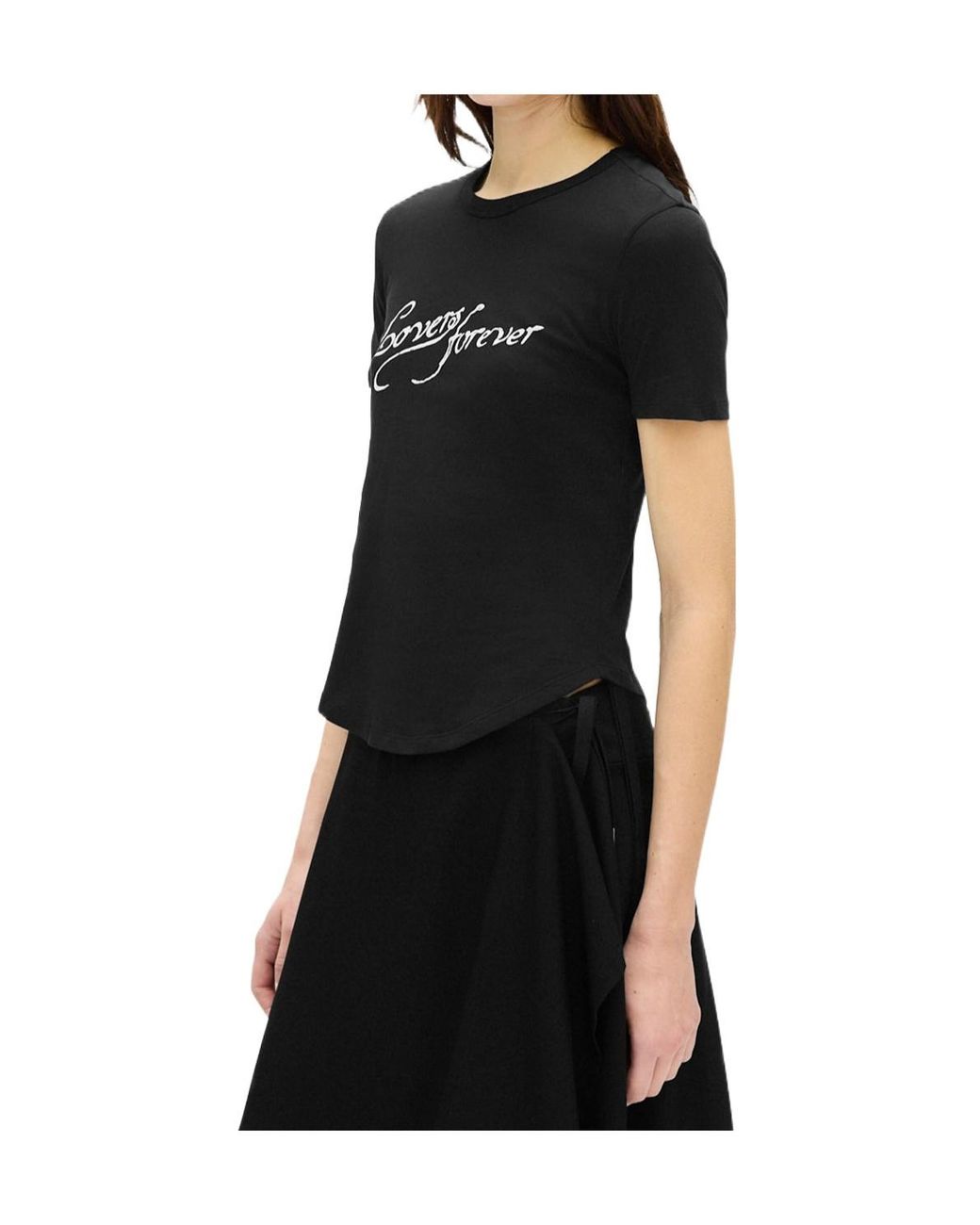 Ann Demeulemeester Black Floor Micro T-Shirt