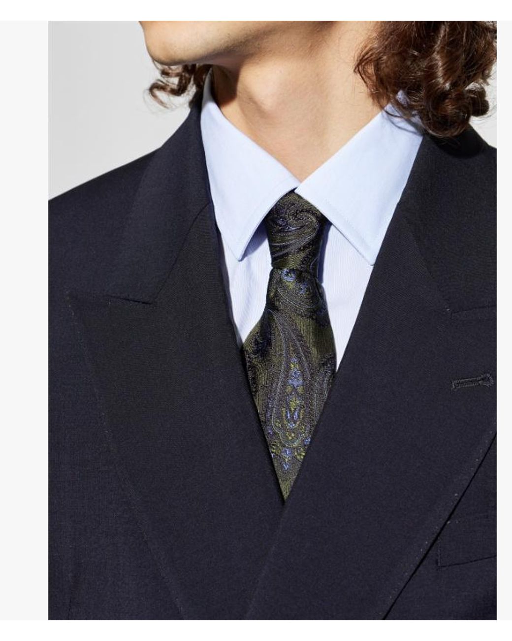 Etro Blue Paisley Tie for men
