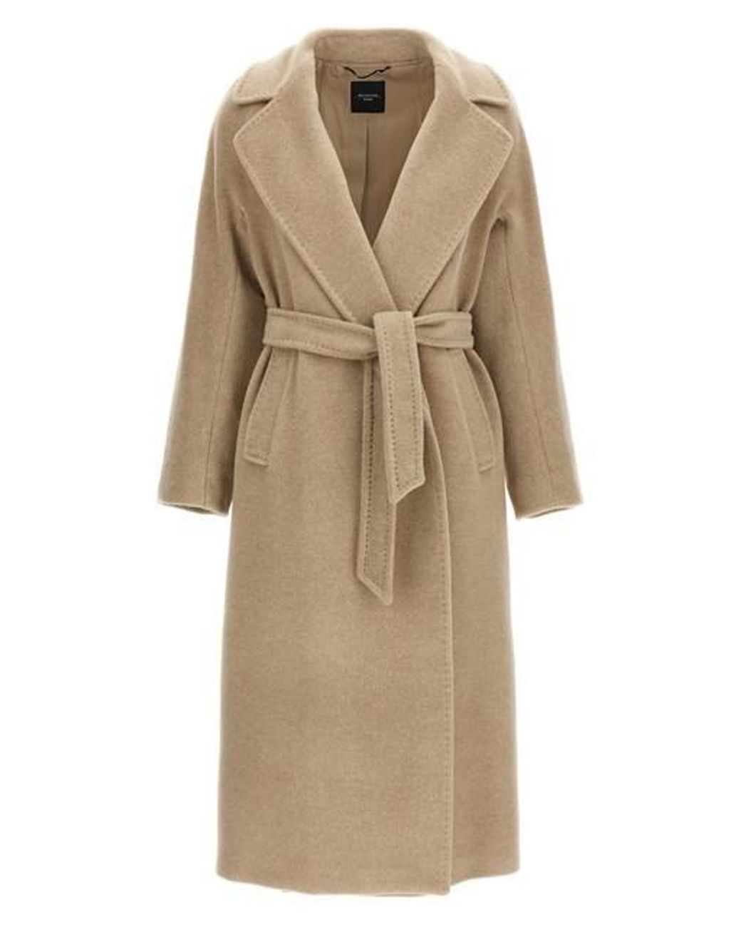 Weekend by Maxmara Natural Tempera Belted Long-Sleeved Coat