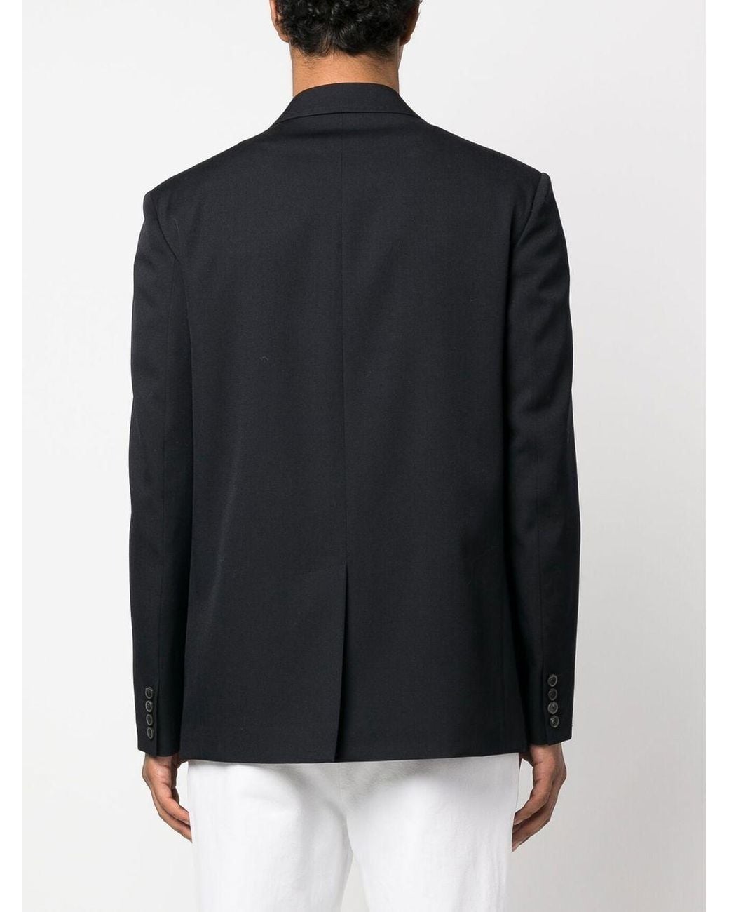 Valentino Blue Lapel Long-Sleeved Suit Jacket for men