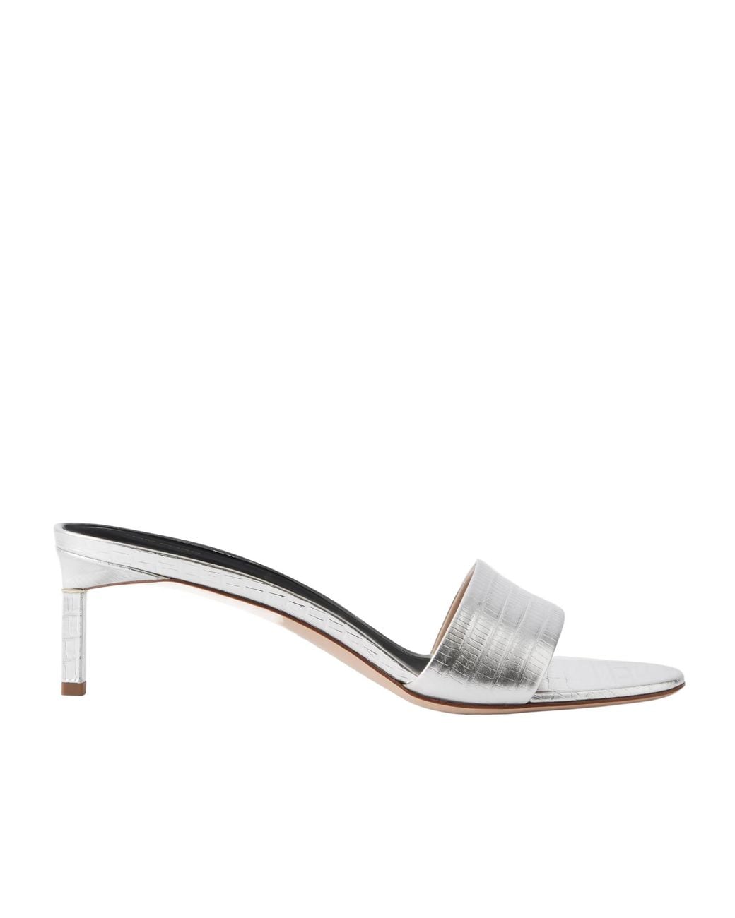 Tom Ford White Metallic-Finish Leather Sandals