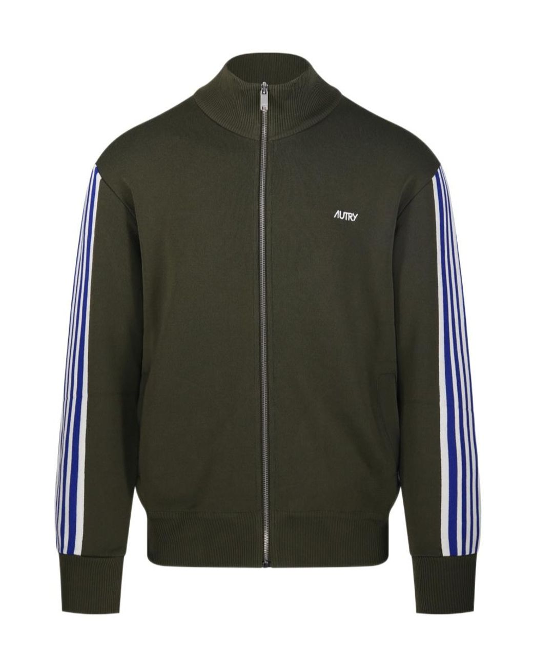 Autry Green Knit Zip Jacket for men
