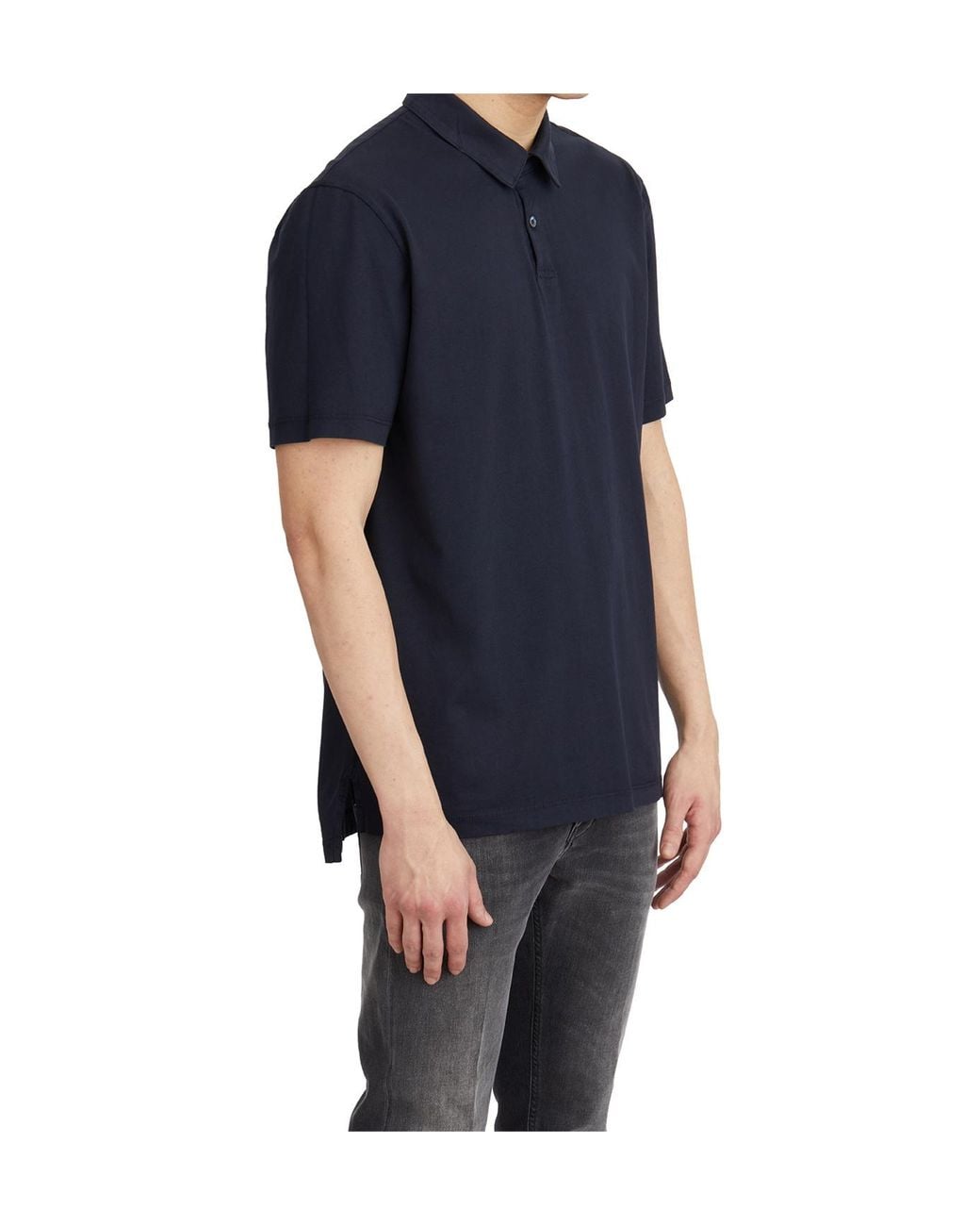 James Perse Blue Logo Polo Shirt for men