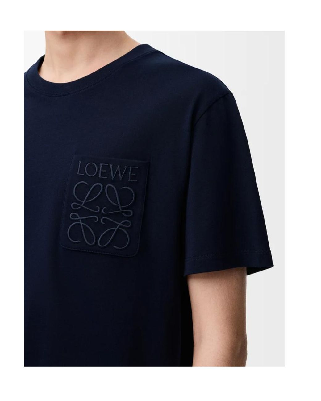 Loewe Blue Cotton Anagram T-Shirt for men
